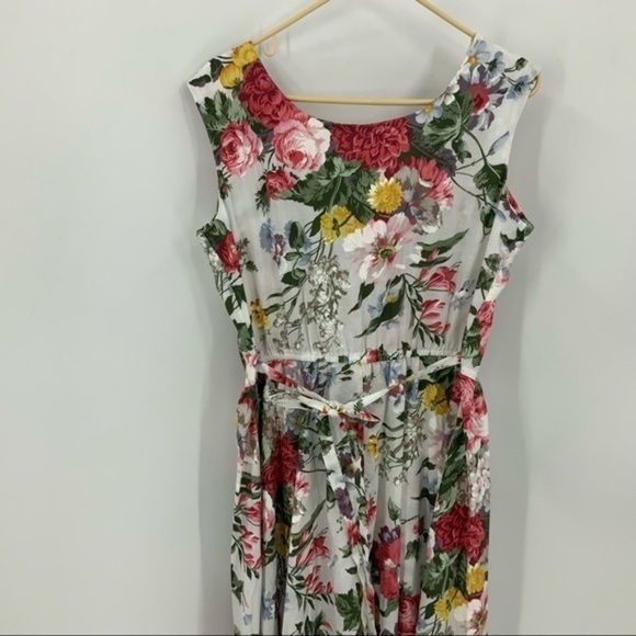 Allison J made in the USA Vintage Cottage core sleeveless floral print dress - Picture 3 of 8